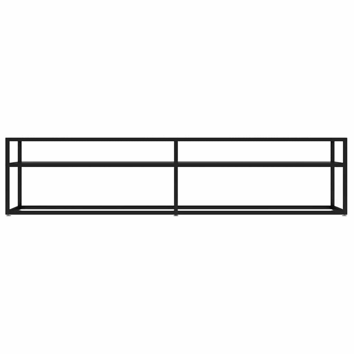 vidaXL Έπιπλο Τηλεόρασης Μαύρο 180 x 40 x 40,5 εκ. από Γυαλί Ασφαλ.
