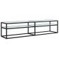 vidaXL Έπιπλο Τηλεόρασης Λευκό Όψη Μαρμάρου 180x40x40,5εκ Ψημένο Γυαλί