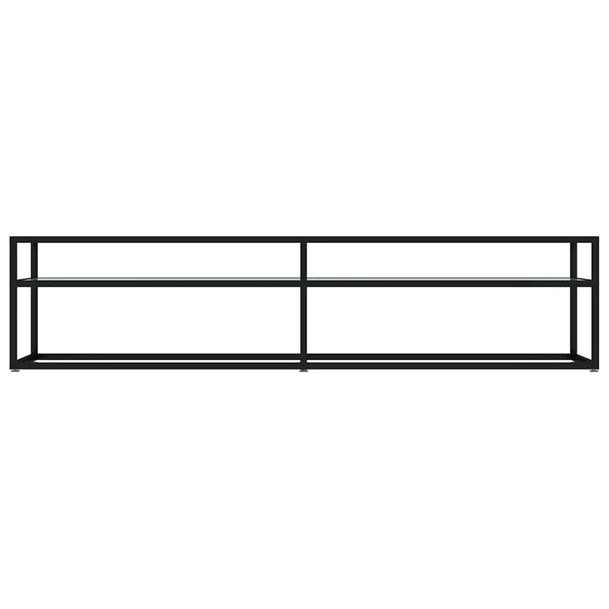 vidaXL Έπιπλο Τηλεόρασης Λευκό Όψη Μαρμάρου 180x40x40,5εκ Ψημένο Γυαλί