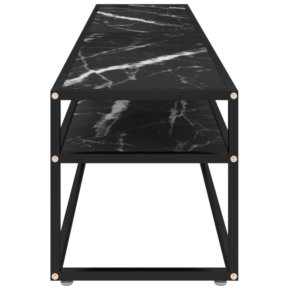 vidaXL Έπιπλο Τηλεόρασης Λευκό Όψη Μαρμάρου 180x40x40,5εκ Γυαλί Ασφαλ.