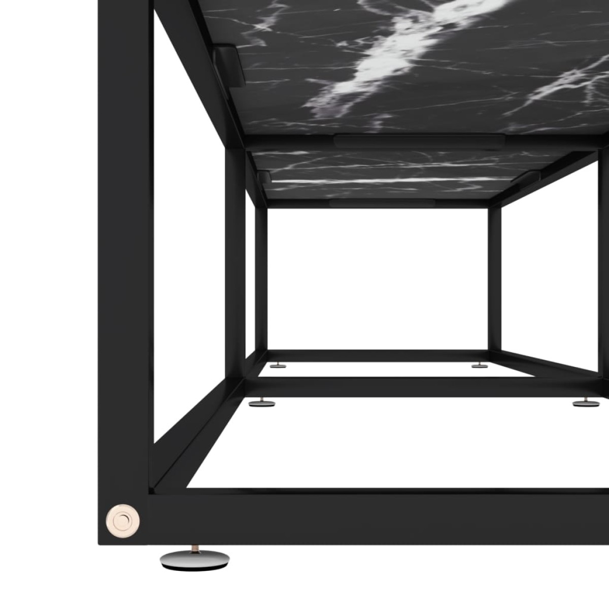 vidaXL Έπιπλο Τηλεόρασης Λευκό Όψη Μαρμάρου 180x40x40,5εκ Γυαλί Ασφαλ.