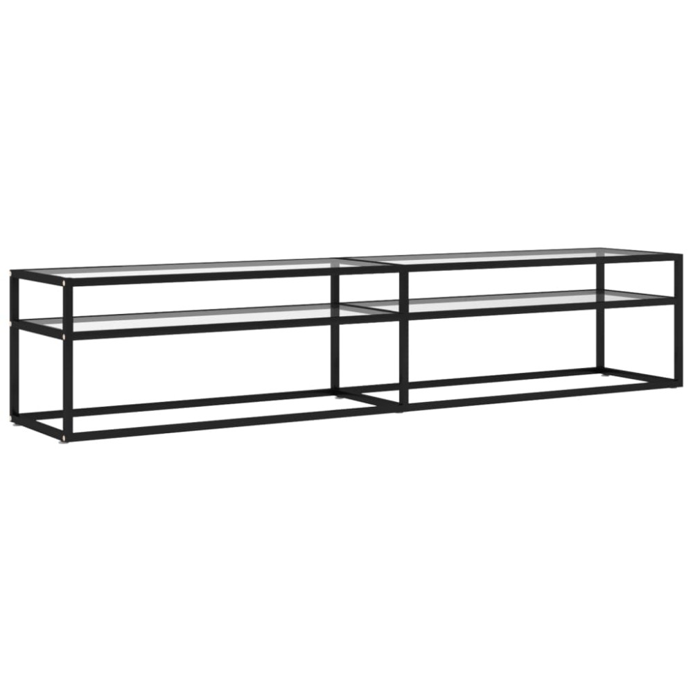vidaXL Έπιπλο Τηλεόρασης Διαφανές 200 x 40 x 40,5 εκ. από Γυαλί Ασφαλ.