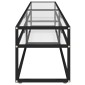 vidaXL Έπιπλο Τηλεόρασης Διαφανές 200 x 40 x 40,5 εκ. από Γυαλί Ασφαλ.