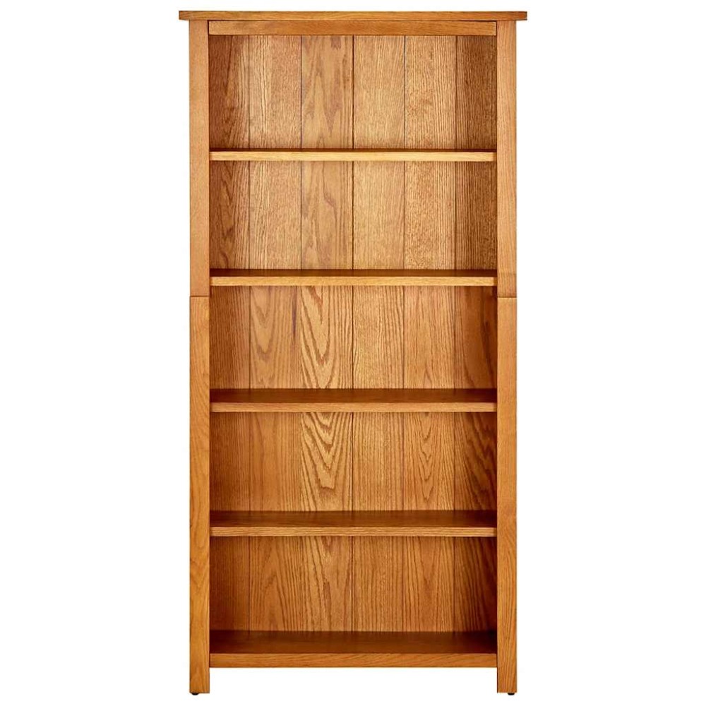vidaXL Βιβλιοθήκη με 5 Επίπεδα 70 x 22 x 140 εκ. από Μασίφ Ξύλο Δρυός