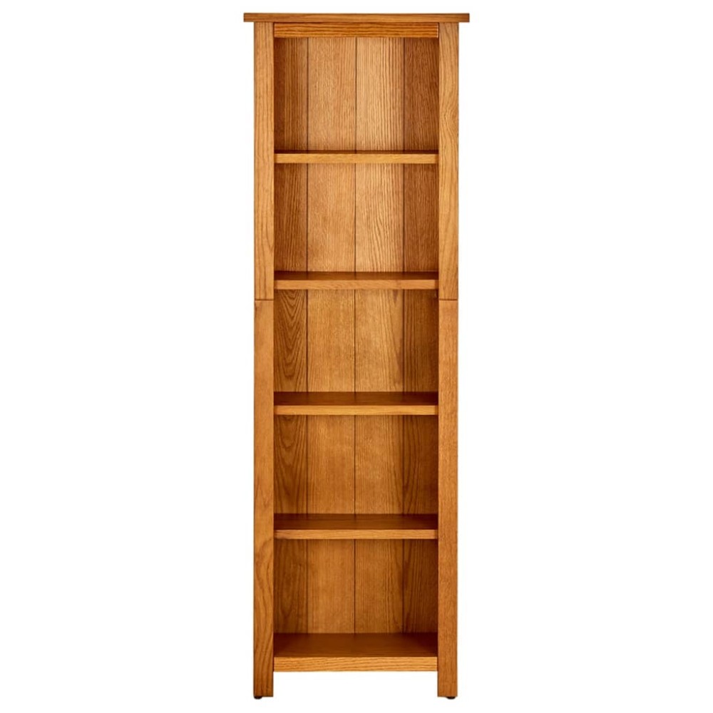 vidaXL Βιβλιοθήκη με 5 Επίπεδα 45 x 22 x 140 εκ. από Μασίφ Ξύλο Δρυός