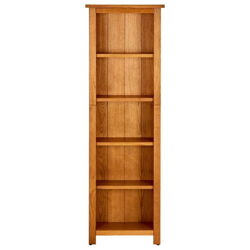vidaXL Βιβλιοθήκη με 5 Επίπεδα 45 x 22 x 140 εκ. από Μασίφ Ξύλο Δρυός