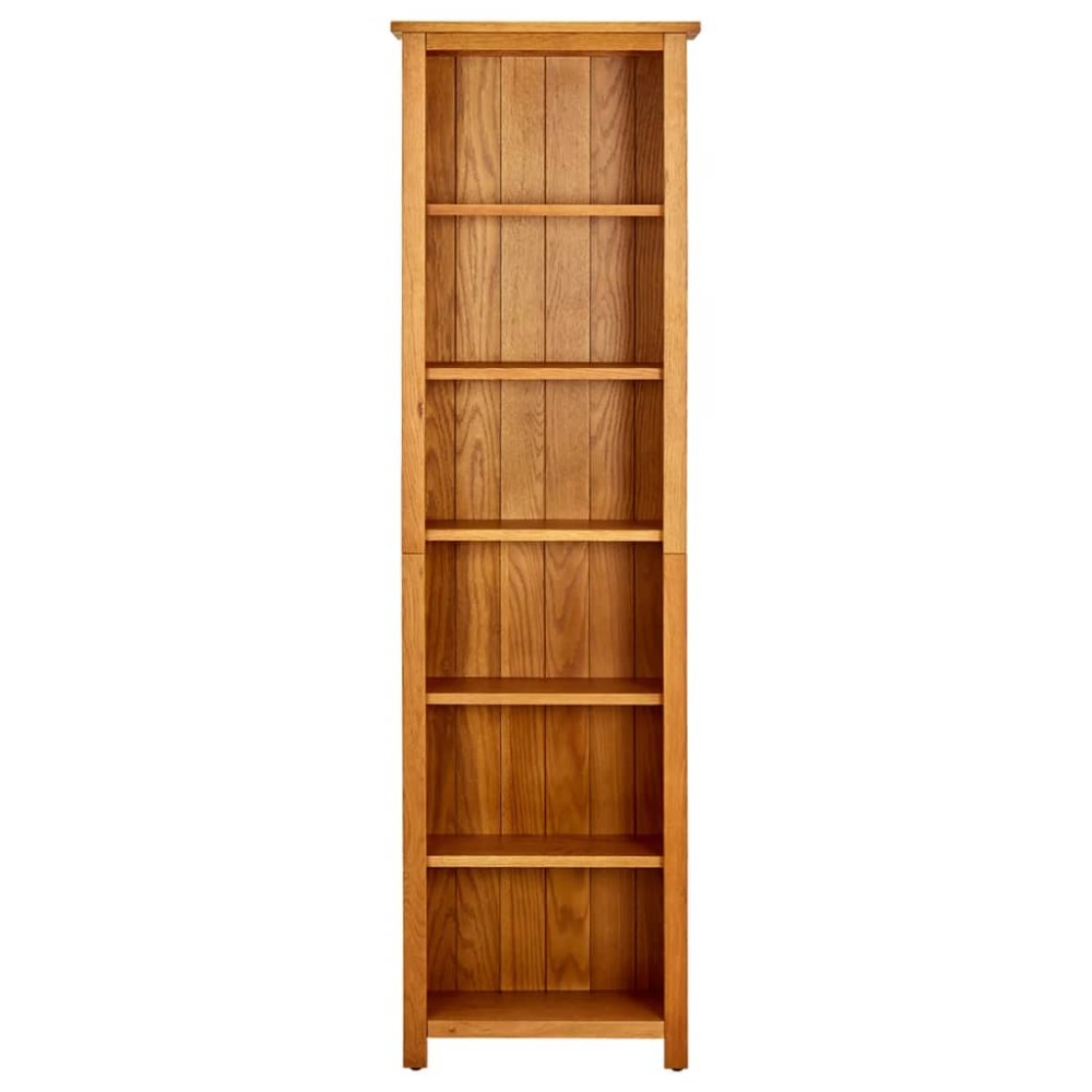 vidaXL Βιβλιοθήκη με 6 Επίπεδα 52x22x180 εκ. από Μασίφ Ξύλο Δρυός