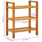 vidaXL Παπουτσοθήκη με 3 Ράφια 50 x 27 x 60 εκ. από Μασίφ Ξύλο Δρυός