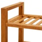 vidaXL Παπουτσοθήκη με 4 Ράφια 100 x 27 x 80 εκ. από Μασίφ Ξύλο Δρυός