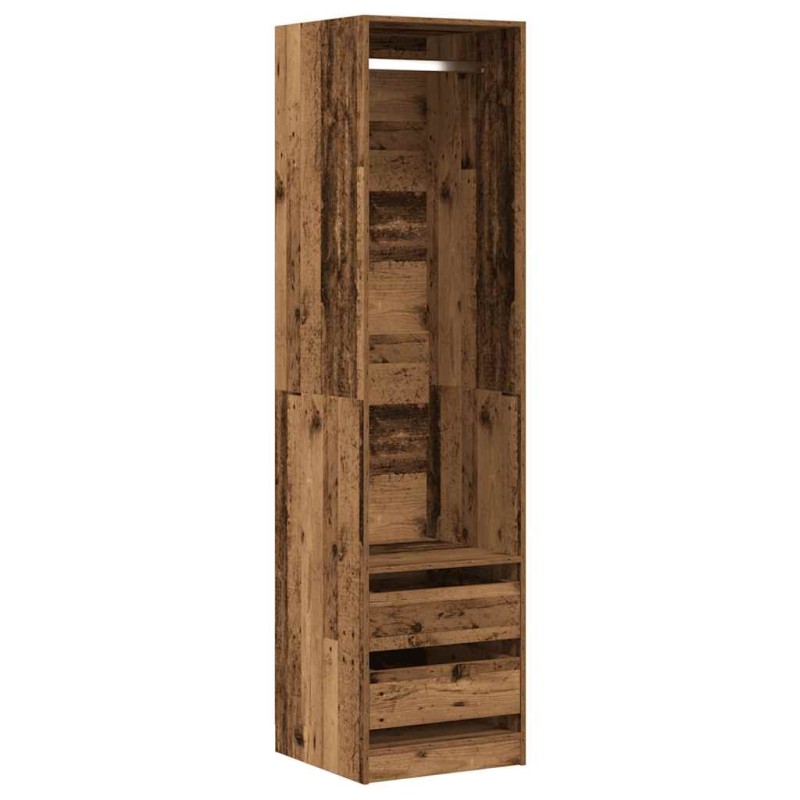 vidaXL Ντουλάπα Όψη Παλαιού Ξύλου 50x50x200 εκ. από Επεξεργασμένο Ξύλο