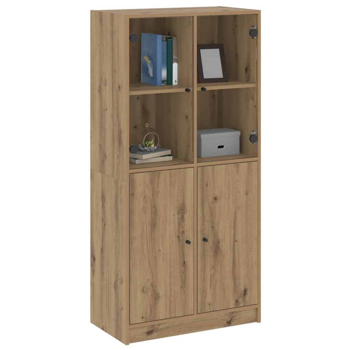 vidaXL Ντουλάπα με Πόρτες Αρτισιανή Δρυς 68x37x142 εκ. Επεξ. Ξύλο