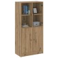 vidaXL Ντουλάπα με Πόρτες Αρτισιανή Δρυς 68x37x142 εκ. Επεξ. Ξύλο
