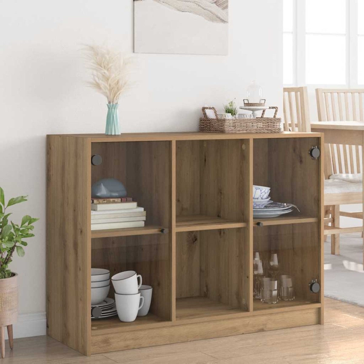vidaXL Ντουλάπι Artisian Δρυς 102x37x75,5 εκ. από Επεξεργασμένο Ξύλο