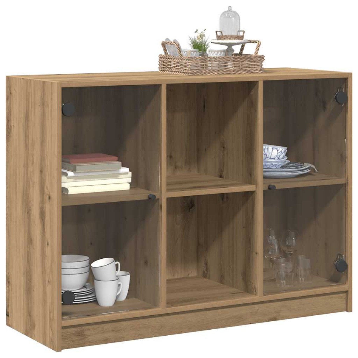 vidaXL Ντουλάπι Artisian Δρυς 102x37x75,5 εκ. από Επεξεργασμένο Ξύλο