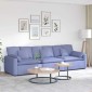 vidaXL Μοντέρνος Καναπές με Μαξιλάρια, Τζιν, Μπλε