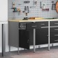 vidaXL Ντουλάπα Εργασίας 2 τμχ. Μαύρο και Γκρι 100 x 55 x 85 εκ.
