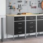 vidaXL Ντουλάπα Εργασίας 2 τμχ. Μαύρο και Γκρι 100 x 55 x 85 εκ.