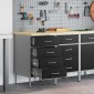 vidaXL Ντουλάπα Εργασίας 2 τμχ. Μαύρο και Γκρι 100 x 55 x 85 εκ.
