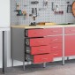 vidaXL Ντουλάπα Εργασίας 2 τμχ. Κόκκινο και Γκρι 100 x 55 x 85 εκ.