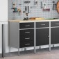 vidaXL Ντουλάπα Εργασίας 2 τμχ. Μαύρο και Γκρι 100 x 55 x 85 εκ.