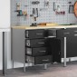 vidaXL Ντουλάπα Εργασίας 2 τμχ. Μαύρο και Γκρι 100 x 55 x 85 εκ.