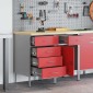 vidaXL Ντουλάπα Εργασίας 2 τμχ. Κόκκινο και Γκρι 100 x 55 x 85 εκ.