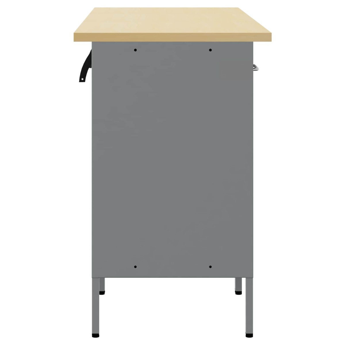 vidaXL Ντουλάπα Εργασίας 3 τμχ. Μαύρο και Γκρι 150 x 55 x 85 εκ