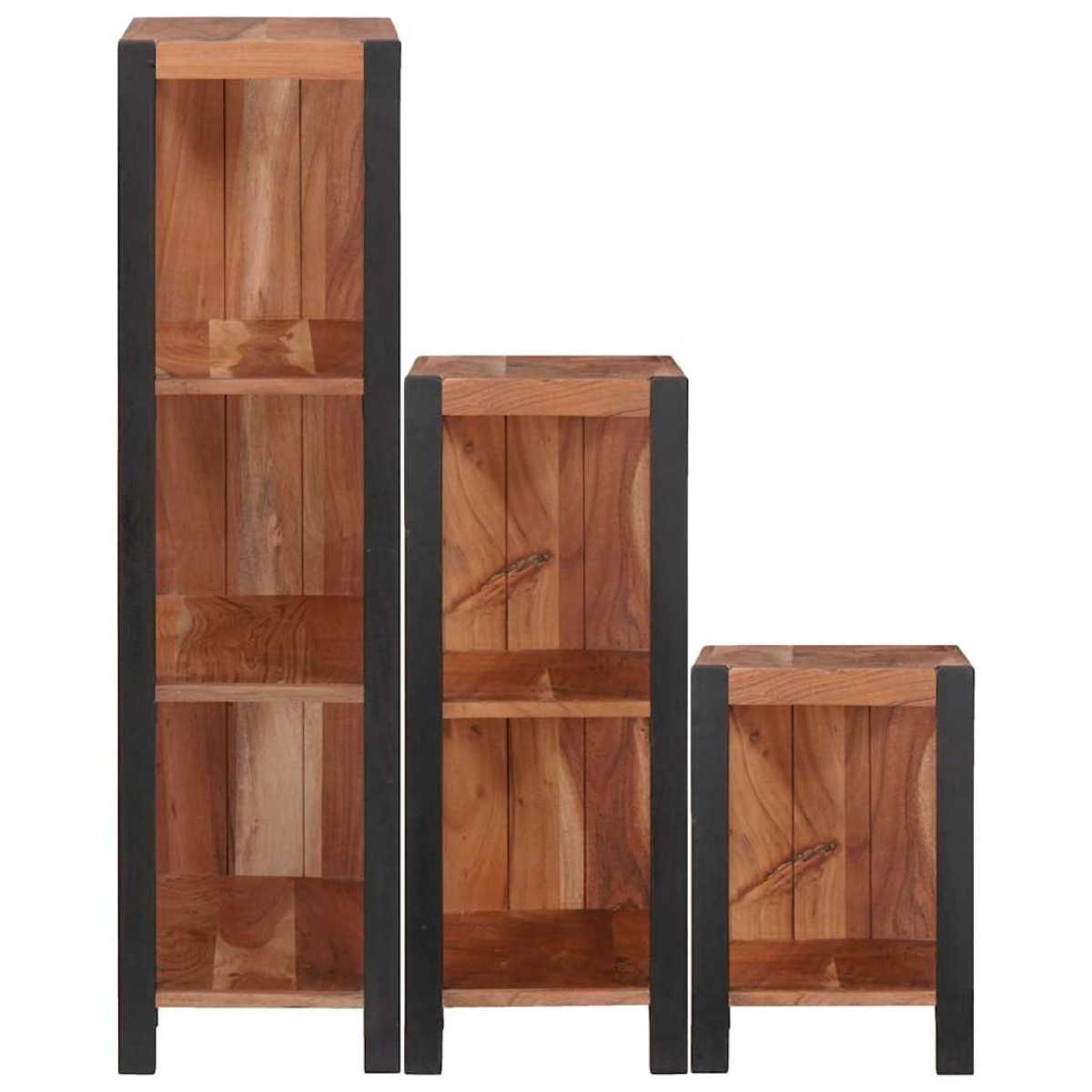 vidaXL Ράφι Βιβλίων 6 επίπεδα 3 τμχ. 50 x 30 x 110 εκ Καφέ