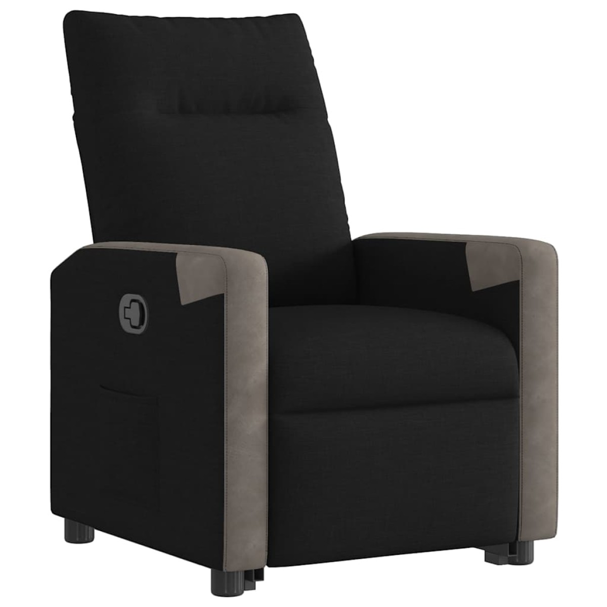 vidaXL Πολυθρόνα Ανακλινόμενη με Ανύψωση Μαύρη Υφασμάτινη