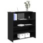 vidaXL Γραφείο Υποδοχής Μαύρη Δρυς 100x50x103,5 εκ. από Τεχνητό Ξύλο