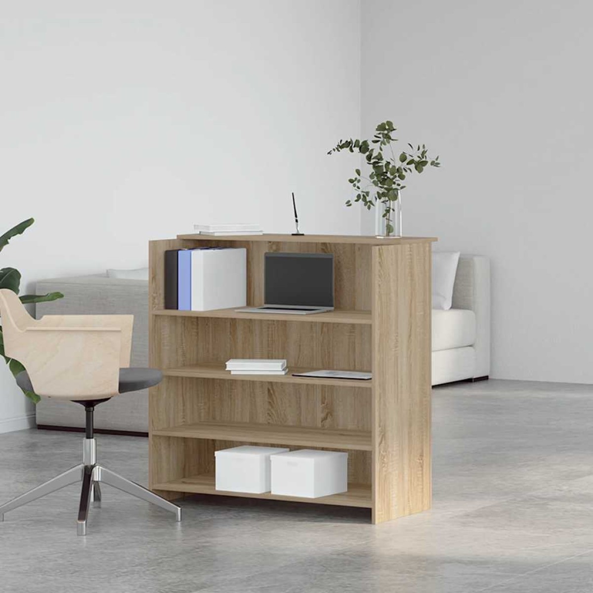 vidaXL Γραφείο Υποδοχής από Ξύλο Sonoma Δρυς 100x50x103,5 εκ. από Τεχνητό Ξύλο