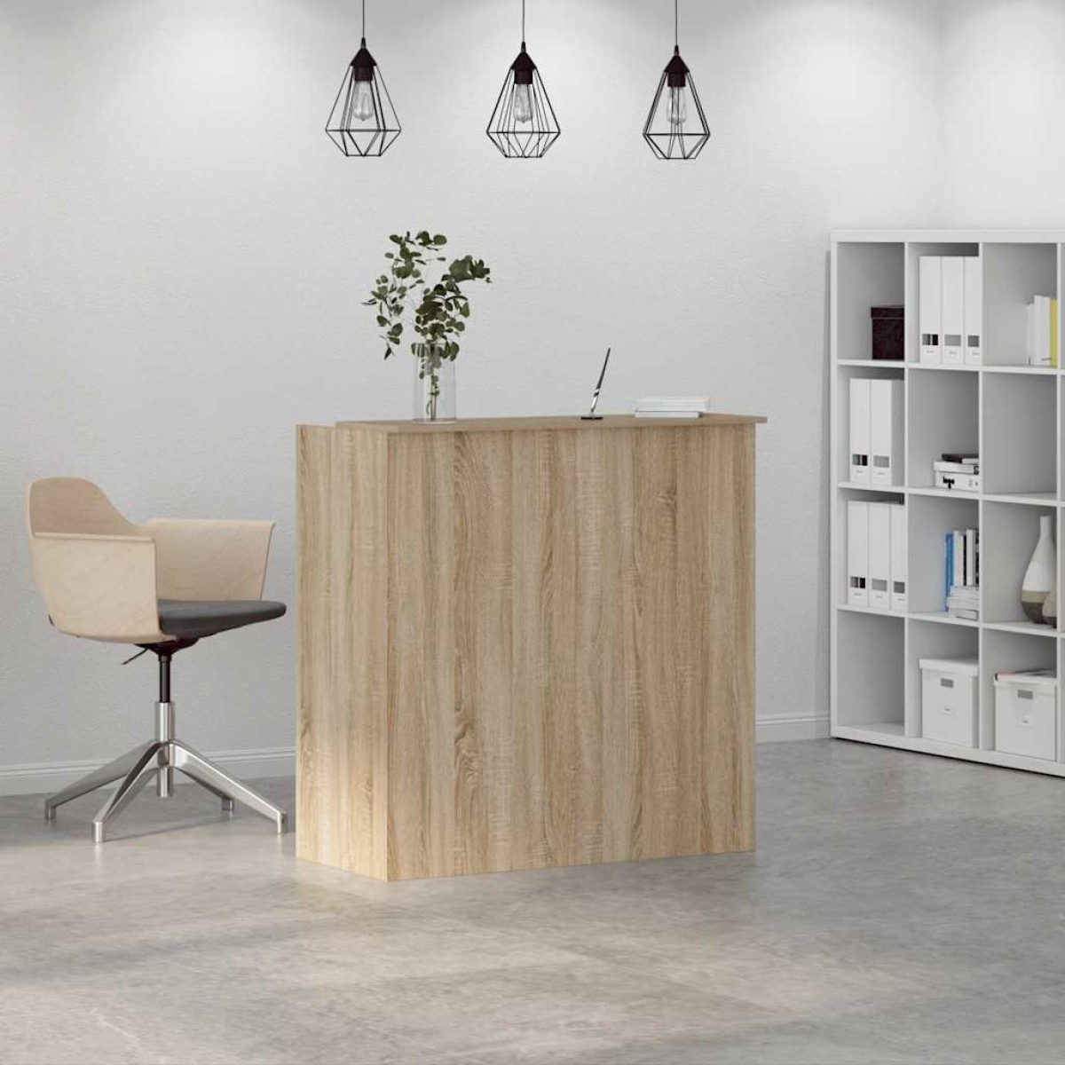 vidaXL Γραφείο Υποδοχής από Ξύλο Sonoma Δρυς 100x50x103,5 εκ. από Τεχνητό Ξύλο