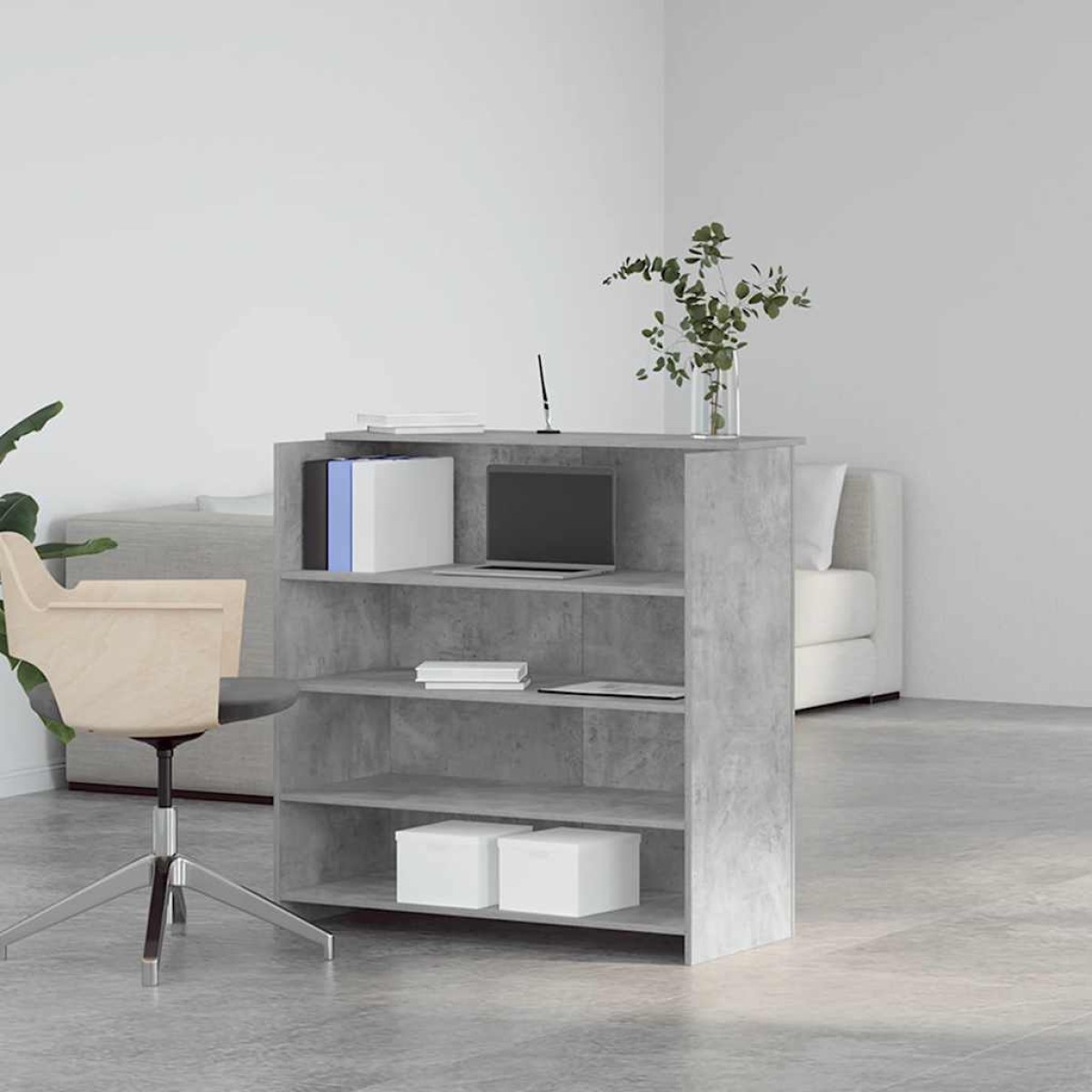 vidaXL Γραφείο υποδοχής 100x50x103,5 εκ. Επεξεργασμένο Ξύλο