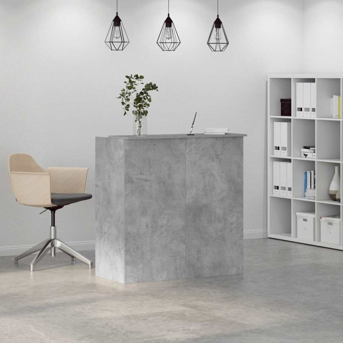 vidaXL Γραφείο υποδοχής 100x50x103,5 εκ. Επεξεργασμένο Ξύλο