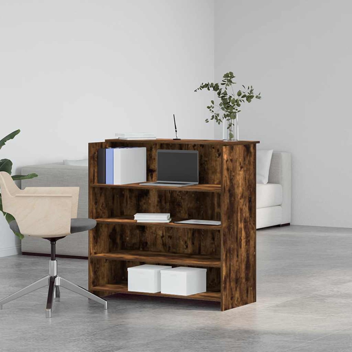 vidaXL Γραφείο υποδοχής 100x50x103,5 εκ. Επεξεργασμένο Ξύλο