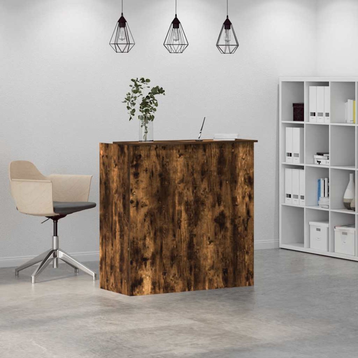 vidaXL Γραφείο υποδοχής 100x50x103,5 εκ. Επεξεργασμένο Ξύλο