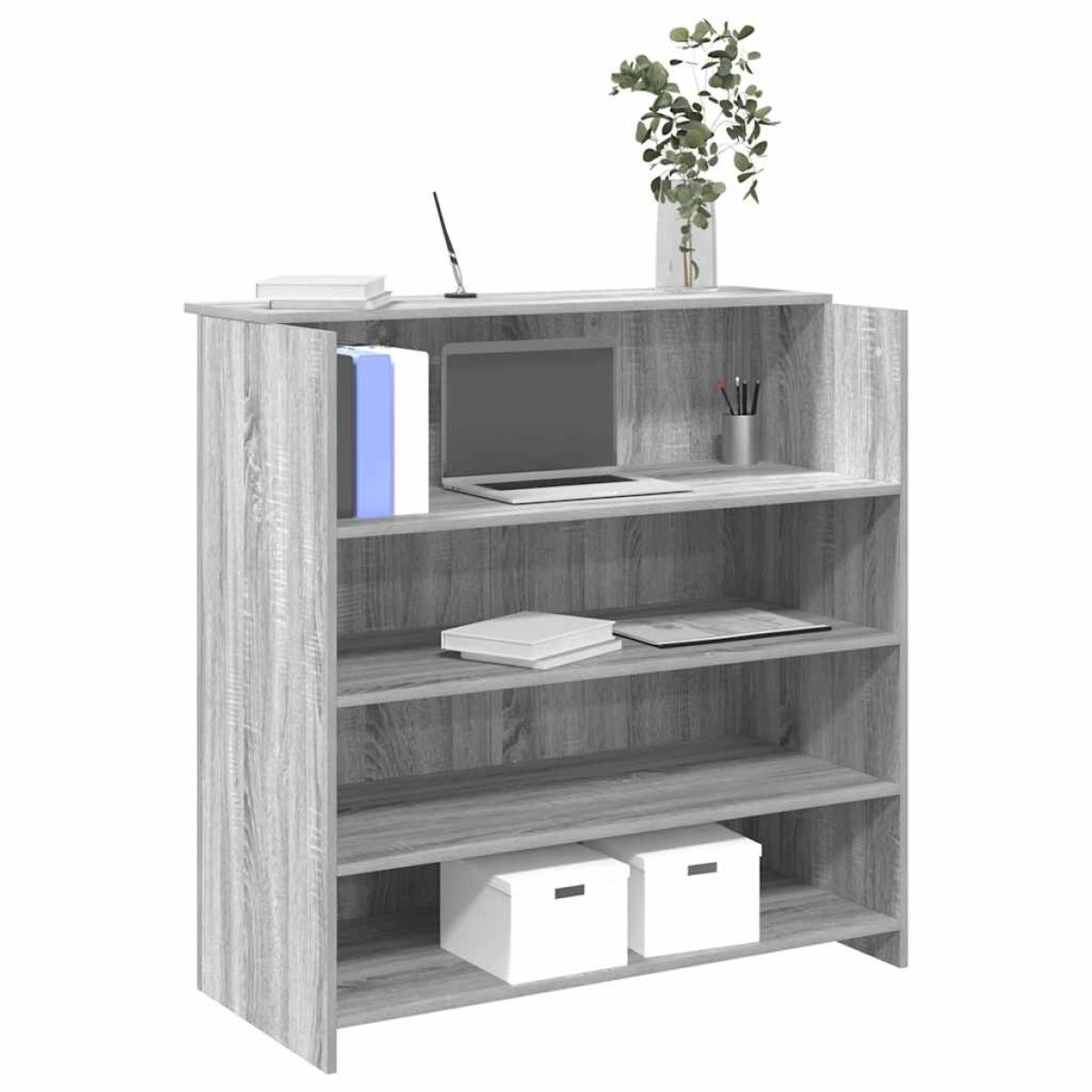 vidaXL Γραφείο υποδοχής 100x50x103,5 εκ. Επεξεργασμένο Ξύλο