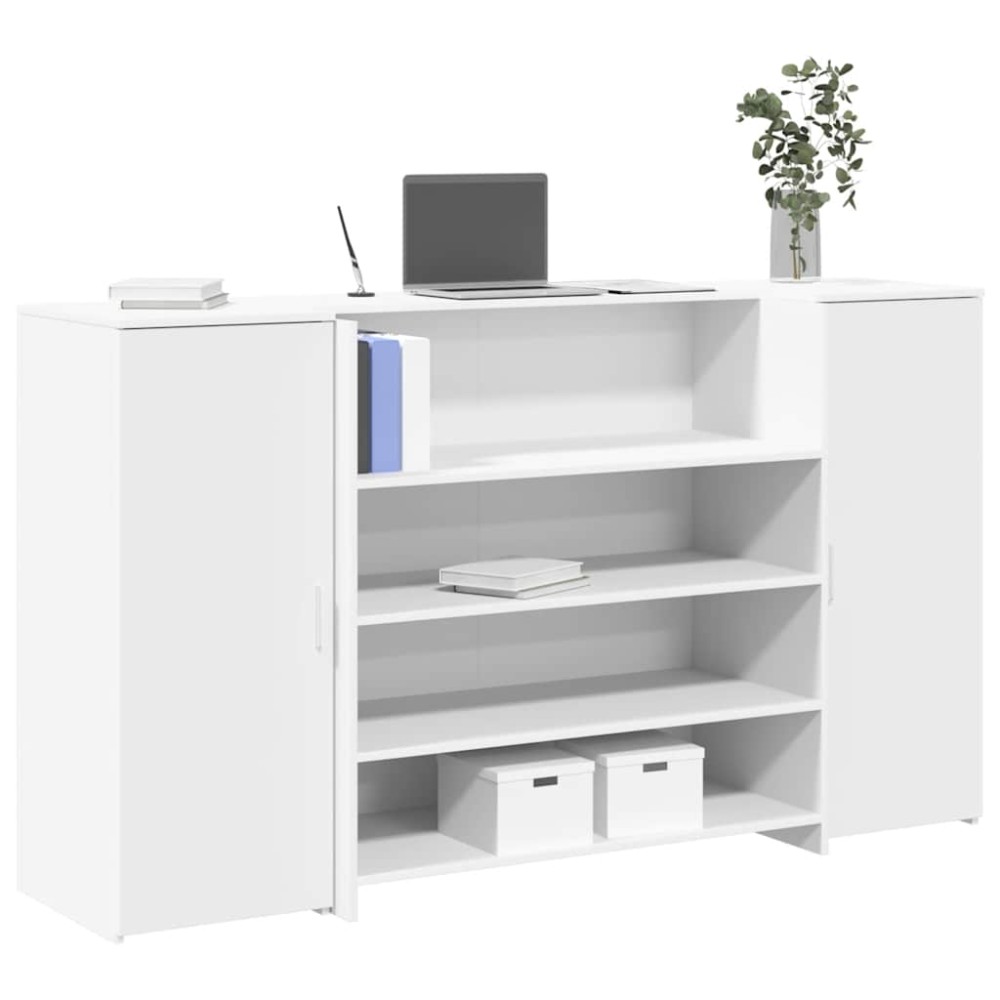 vidaXL Γραφείο Υποδοχής Λευκό 180x50x103,5 εκ. από Τεχνητό Ξύλο