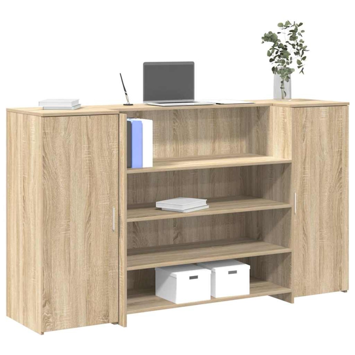 vidaXL Γραφείο υποδοχής Sonoma Δρυς 180x50x103,5εκ. Επεξεργασμένο Ξύλο