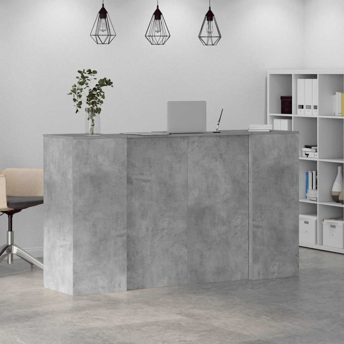 vidaXL Γραφείο υποδοχής 180x50x103,5εκ. Επεξεργασμένο Ξύλο