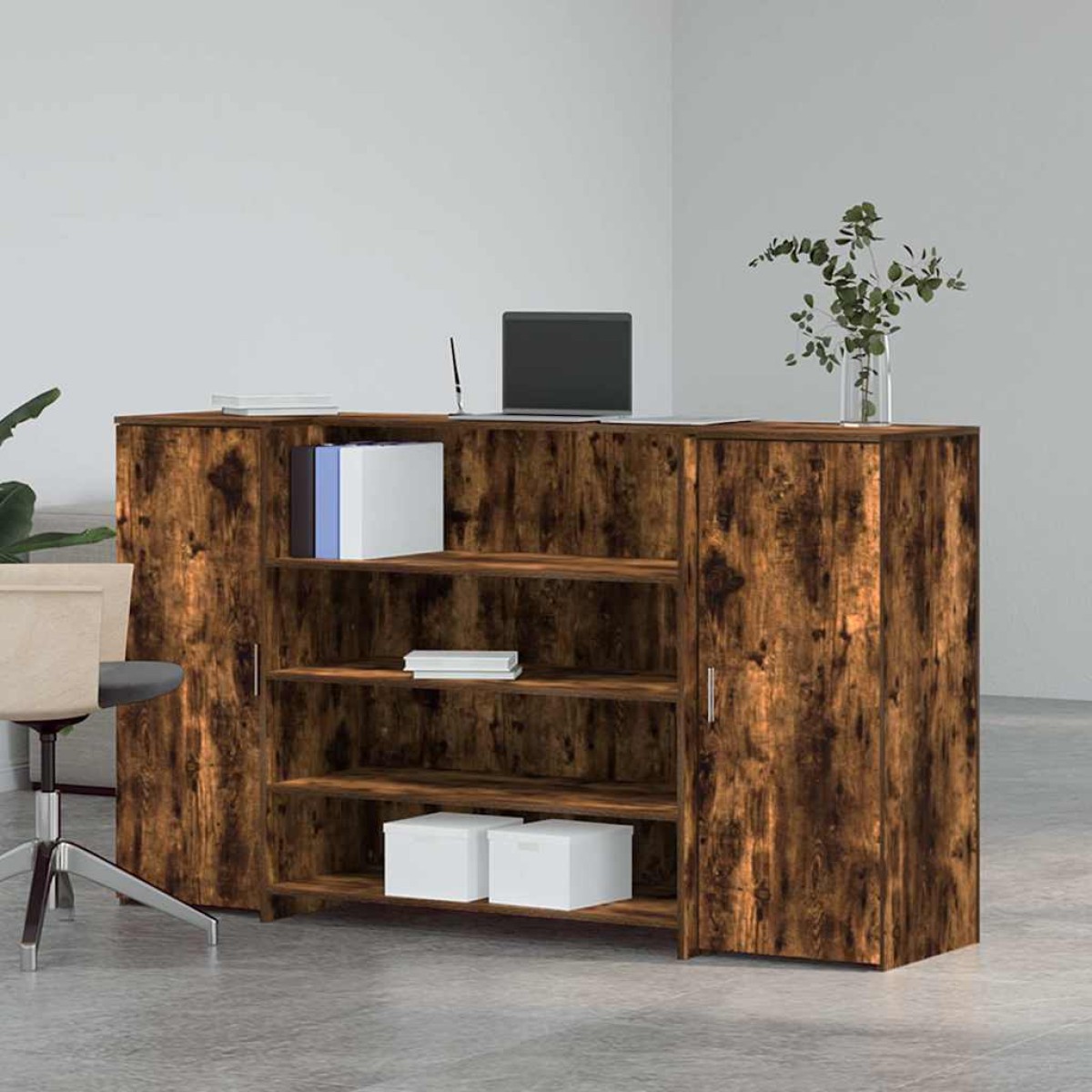 vidaXL Γραφείο υποδοχής 180x50x103,5 εκ. Επεξεργασμένο Ξύλο