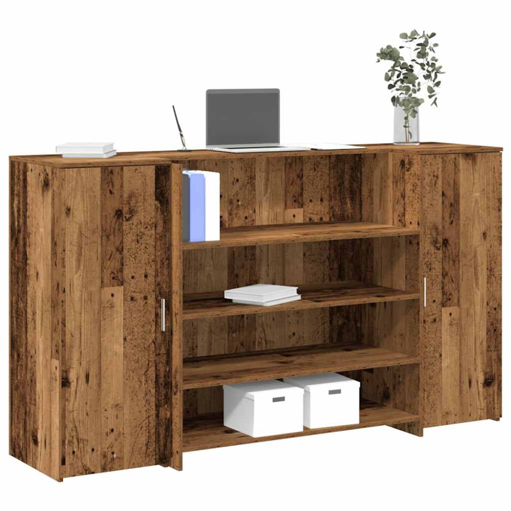 vidaXL Γραφείο υποδοχής Παλιό Ξύλο 180x50x103,5 εκ. Επεξεργασμένο Ξύλο