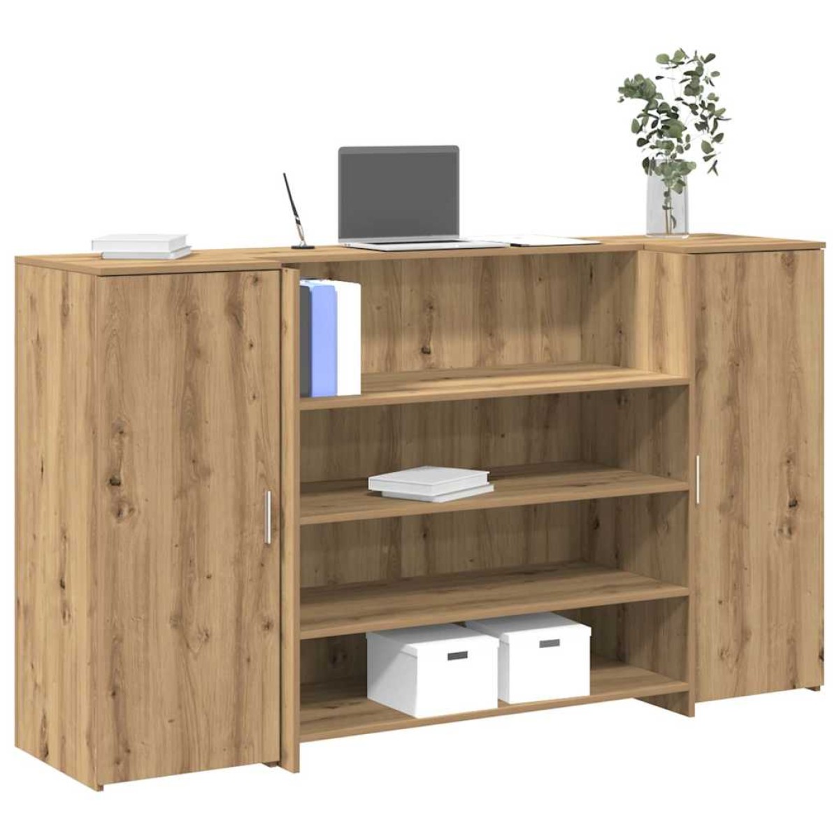 vidaXL Γραφείο υποδοχής 180x50x103,5 εκ. Επεξεργασμένο Ξύλο