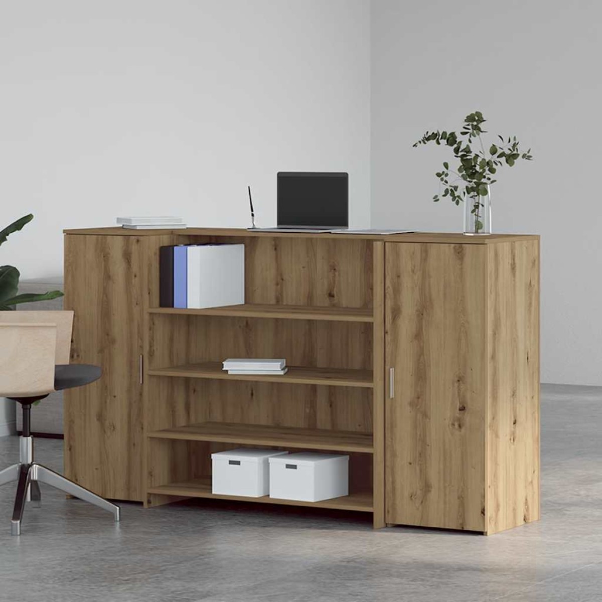 vidaXL Γραφείο υποδοχής 180x50x103,5 εκ. Επεξεργασμένο Ξύλο