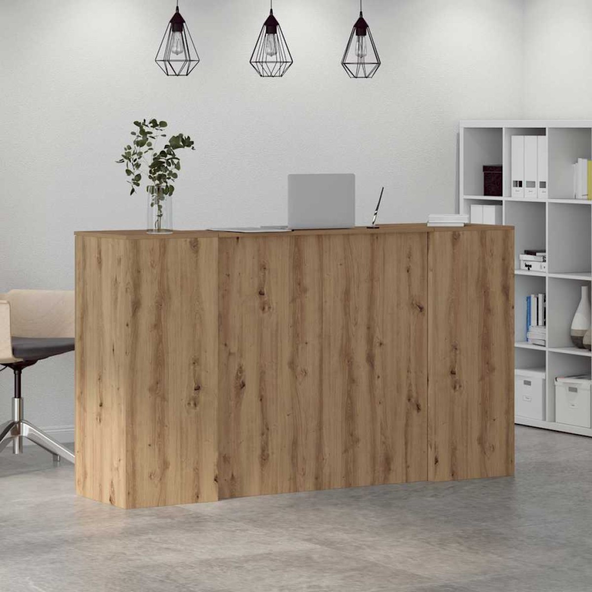 vidaXL Γραφείο υποδοχής 180x50x103,5 εκ. Επεξεργασμένο Ξύλο