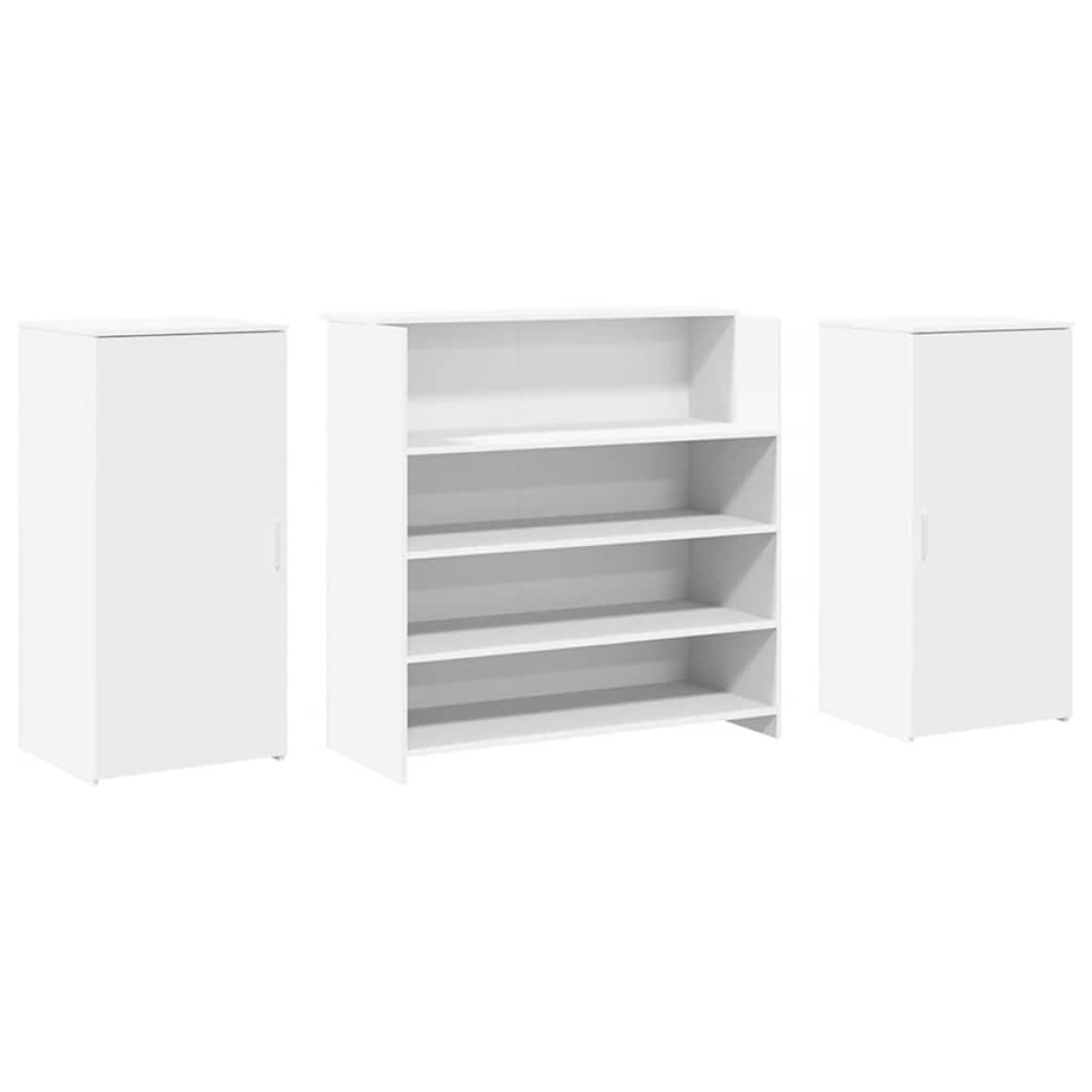 vidaXL Γραφείο Υποδοχής Λευκό 200x50x103,5 εκ. από Τεχνητό Ξύλο