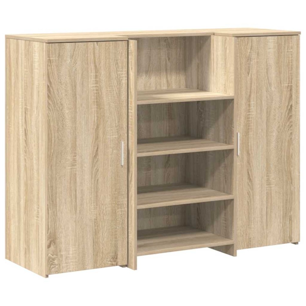 vidaXL Γραφείο υποδοχής Sonoma Δρυς 135x50x103,5εκ. Επεξεργασμένο Ξύλο
