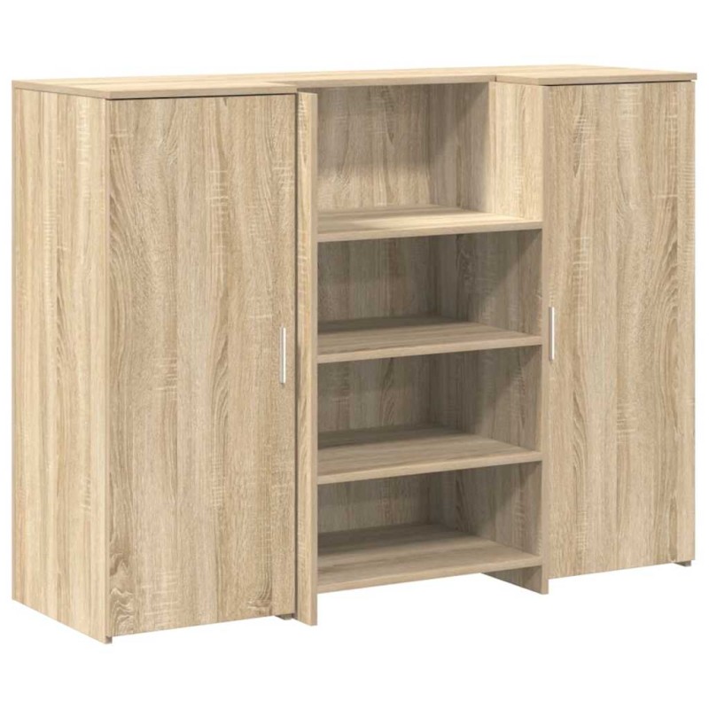 vidaXL Γραφείο υποδοχής Sonoma Δρυς 135x50x103,5εκ. Επεξεργασμένο Ξύλο