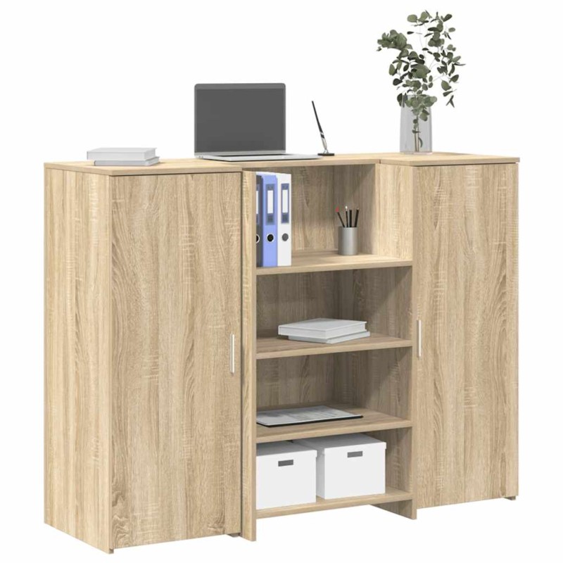 vidaXL Γραφείο υποδοχής Sonoma Δρυς 135x50x103,5εκ. Επεξεργασμένο Ξύλο