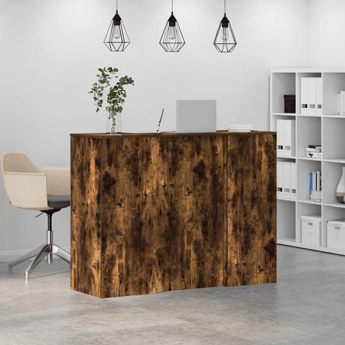 vidaXL Γραφείο υποδοχής 135x50x103,5 εκ. Επεξεργασμένο Ξύλο